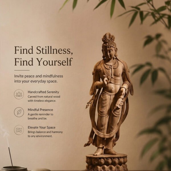 Camphor Wood Grotto Guanyin statue