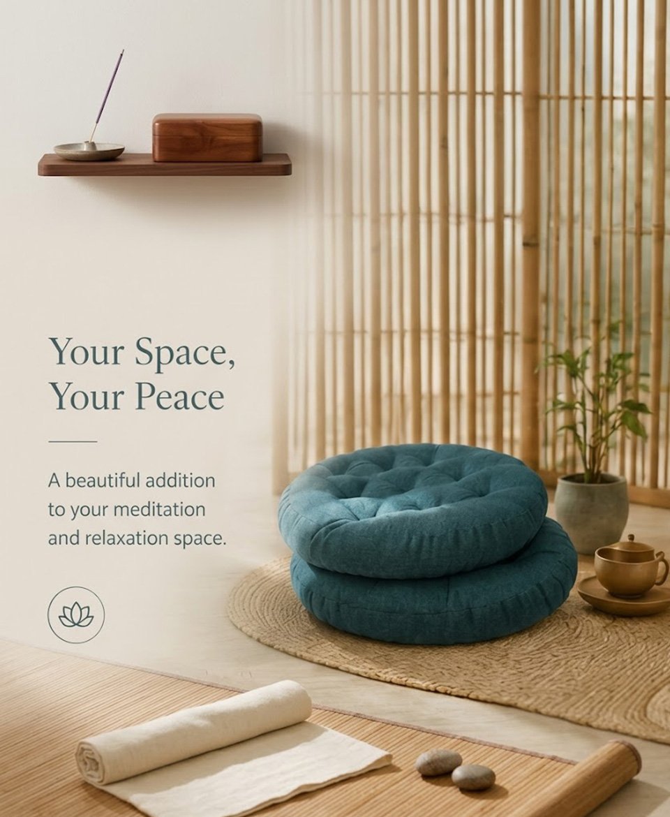Cotton Linen Floor Cushion - Image 3