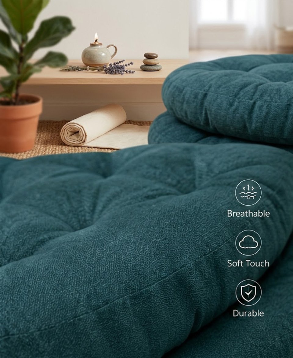 Cotton Linen Floor Cushion - Image 4