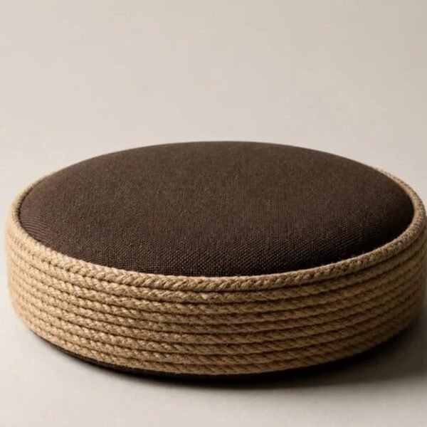 Round Meditation Cushion Cotton Linen